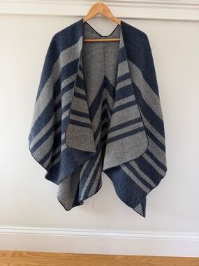 Marine Layer Gray & Navy Soft Knit Scarf